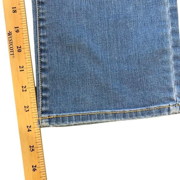 Talbots Women's Crop Flare Blue Jeans Medium Wash Size 8 - Picture 4 of 6